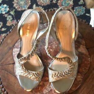 GIANNI BINI rhinestone & sparkle heels 8 1/2 NEW